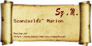Szaniszló Marion névjegykártya